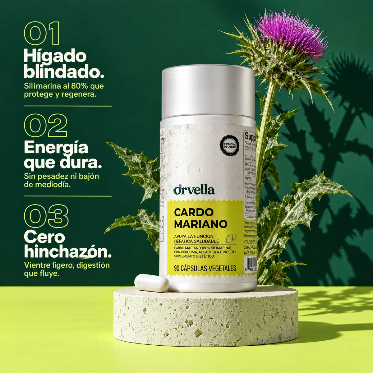 Orvella Cardo Mariano: hígado blindado, energía que dura, cero hinchazón